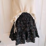 Chelsea and Violet EUC Black Dainty Floral Skirt sz Large Photo 1