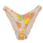 Aerie Bikini Bottom Women's Size Large Pink Floral High Leg NWT Photo 0