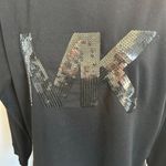 Michael Kors Black Long Sleeve Sweatshirt With Sequin MK Logo Size Medium Photo 1