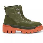 Keds  Quilted Green High-Tops with Vibrant Orange Soles(Size 9) Photo 2