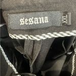 Sesana black wool belted paper bag waist cropped wide leg trouser pants XXL NWOT Photo 4