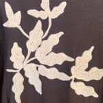 Scully Size Large Black With Gray Embroidery Tunic Top Lace Trim Western Boho Photo 2