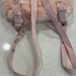 Pink faux fur mini backpack Photo 2