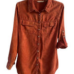 Soft Surroundings  button front shirt burnt Orange lyocell Medium Photo 0