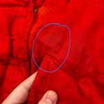 ZARA Basic Orange Red Half Zip Fall Linen Military Style Jacket Women’s XL FLAW Photo 15