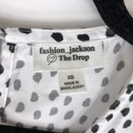 Fashion Jackson The Drop Shift Dress Ruffle Tiered Polka Dot White Black XS Photo 2