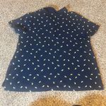 Croft & Barrow Womens Classic Polo Shirt Navy Blue Pineapple Print Size 1X Photo 5