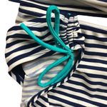 Motherhood Maternity Beach Bump Striped Navy Tankini Sz M Padded Bra Criss Cross Photo 4