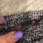 Joyce Leslie  Short Grey and Navy Light Sweater 3/4 Sleeves Crew Neck Photo 4