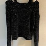 Mudd Black and White  Sweater with Cutouts Photo 0