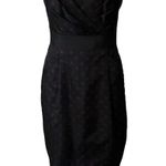 White House | Black Market  Silk Strapless Black Red Cocktail Prom Party Dress Photo 2