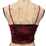 Oalka  Red Black Tie Dye Workout Strap Sports Tank Bra Size Small Photo 1