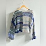 Sincerely Jules blue and white crew neck sweater Photo 9