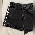 Gianni Bini  Asymmetrical Black Denim Skirt Photo 3