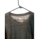 Muk Luks Gray Long Ruched Sleeve Soft Crew Neck Pullover Top Shirt Women Sz P3X Photo 3