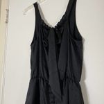 Victoria's Secret Victoria Secret black satin tie back romper sleepwear size XS Photo 6