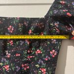 HILL HOUSE Matilda Berry Floral Taffeta Top size XS Black Photo 4