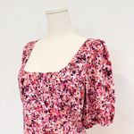 NWT Stillwater Women's Pink‎ Puff Sleeve Square Neck Floral Dress Size Medium Pink Photo 1