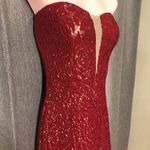 January 7 Red Paisley Tube Top Sexy Cocktail Dress Photo 1