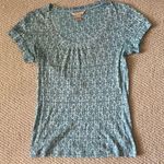 Arizona Jeans Arizona Jean Company 100% Cotton Scoop Neck T-Shirt Blouse Blue Y2K 2005 VEUC Photo 0