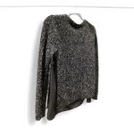 Club Monaco  Monochrome Knit Sweater with Built-in Black Shell Underneath Photo 4