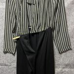 Vintage Popovich Dress Womens Size 10 Black Striped Secretary‎ Long Sleeve Work Photo 8