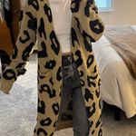 Boutique Cheetah print knit long cardigan  Photo 1