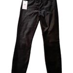 7 For All Mankind NWT- stunning black velvet pants, high waist, ankle skinny, button front, brand new, size 28, inseam 27 inches Photo 10