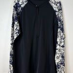 Cacique  Lane Bryant Long Sleeve Half Zip Rash Guard Swim Top 22/24 Photo 0