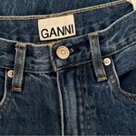 Ganni  X Levi’s Cropped Jeans Side Slit High Rise Relaxed Fit Size 26 Photo 4