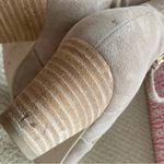 Elaine Turner  Sawyer Sand Suede Nude Heeled Booties Shoes Size 7 Side Zip EUC Photo 7
