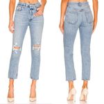 AGOLDE Riley High Rise Straight Crop Jeans in Blitz Blue Size 26 Photo 1