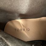 Torrid NWOB size 8 zip up mid calf boots taupe wide calf double buckle moto Photo 4