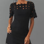 Anthropologie  black mini dress with scallop trim  Photo 0
