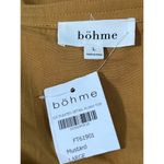 Bohme Blouse Large Mustard Yellow Pleated Flowy Preppy Summer NWT Photo 6