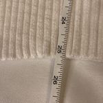 None Ribbed Knit Sweater Crew Neck Durable Fabric Blend Color Block Burgundy/White L Photo 3