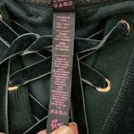 Betsey Johnson Performance Long Sleeve Velour Sweatshirt Top Hunter Green Large Photo 11