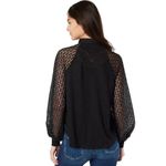 Free People  Sweetest Thing Thermal Top Medium Women’s Black OB890204 Photo 5