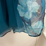 Thirty/Thirty LA size XL blue floral organza babydoll puff sleeve dress $78 Photo 3