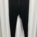 Alice + Olivia Black Lamb Skin Suede Leather Front Zip Leggings Sz.10 Photo 6