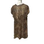Belle Nuit Leopard Print Cover Up Dress Sheer Lightweight Plus Size 3X Brown Photo 3