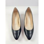 Cole Haan  Heels Black Leather The Go To Block Pump Slip On Waterproof US 9 B Photo 2