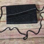 La Regale Vintage Evening Bag Black Rhinestone Beaded Clutch Purse Prom Formal Photo 0