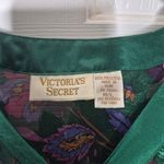 Victoria's Secret Vintage Gold Label Green Floral Dressing Down 90s Size M/L Photo 2