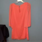 Alice + Olivia  Odette Flutter-Sleeve Dress in Papaya Size XS Photo 6
