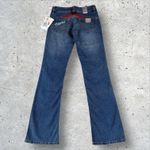 Vtg Y2K Ecko Red Deadstock Low‎ Rise Flare Jeans Angel Wings Embroidered Sz 7 Blue Photo 1