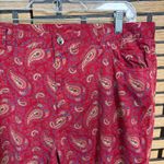 Ralph Lauren Lauren Jeans Co. Red Paisley Crops Size 16W Photo 2
