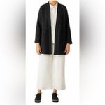 Eileen Fisher Jacket Black Cotton Quilted Blazer Channels Cardigan Size Small Photo 2