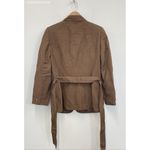 Le Suit Belted Jacket Blazer Linene Bland Womans Sz 10 Brown Tan Photo 8