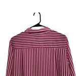 Roaman's Classic Long Sleeve Button Up Pinstriped Boyfriend Shirt Pink Size 18W Photo 4